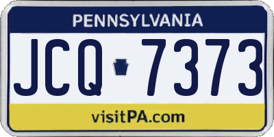 PA license plate JCQ7373