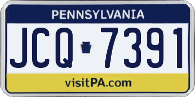 PA license plate JCQ7391