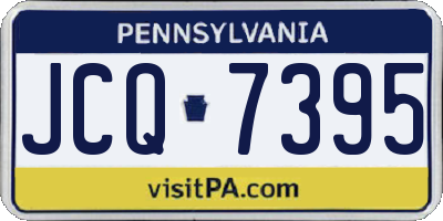 PA license plate JCQ7395