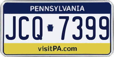 PA license plate JCQ7399