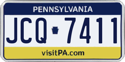 PA license plate JCQ7411