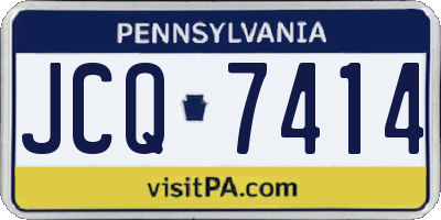 PA license plate JCQ7414
