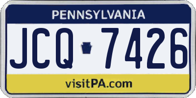 PA license plate JCQ7426