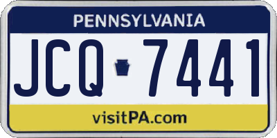 PA license plate JCQ7441