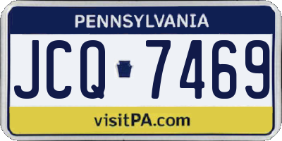 PA license plate JCQ7469