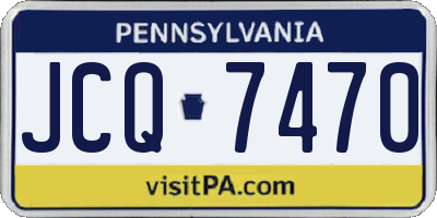 PA license plate JCQ7470