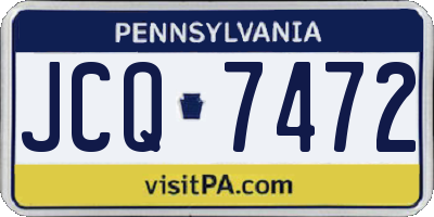 PA license plate JCQ7472