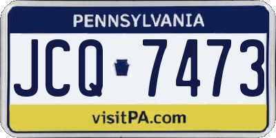 PA license plate JCQ7473