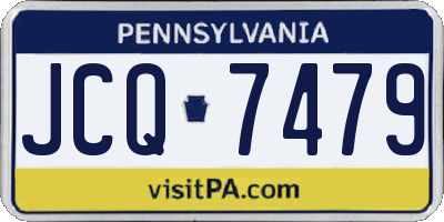 PA license plate JCQ7479