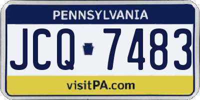PA license plate JCQ7483