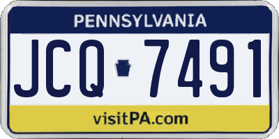 PA license plate JCQ7491