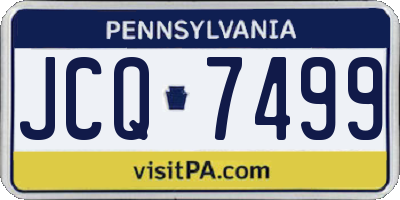 PA license plate JCQ7499