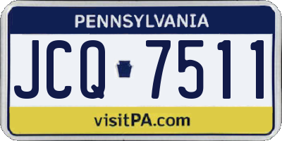 PA license plate JCQ7511