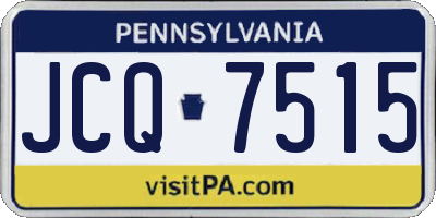 PA license plate JCQ7515
