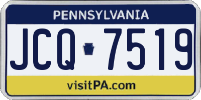 PA license plate JCQ7519