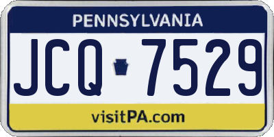 PA license plate JCQ7529