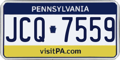 PA license plate JCQ7559