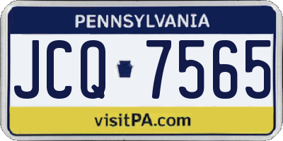 PA license plate JCQ7565