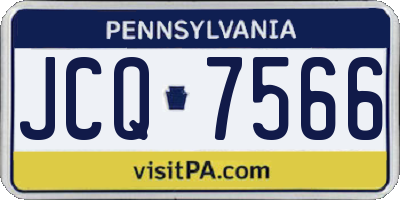 PA license plate JCQ7566
