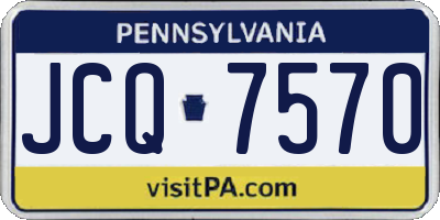 PA license plate JCQ7570