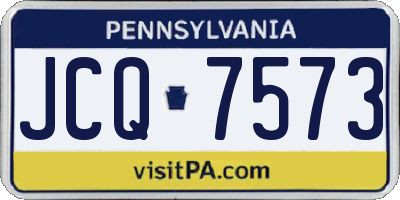 PA license plate JCQ7573