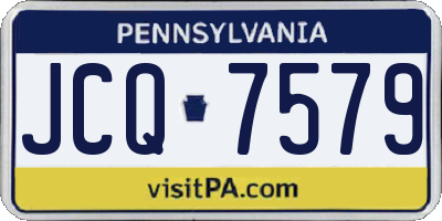 PA license plate JCQ7579