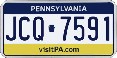 PA license plate JCQ7591