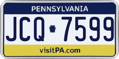 PA license plate JCQ7599