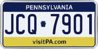 PA license plate JCQ7901