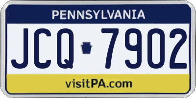PA license plate JCQ7902