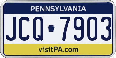 PA license plate JCQ7903
