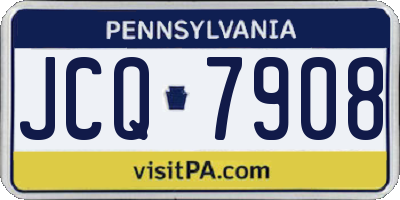 PA license plate JCQ7908