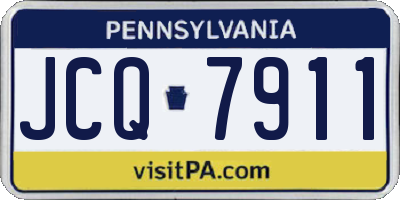 PA license plate JCQ7911