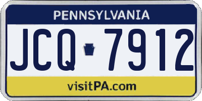 PA license plate JCQ7912