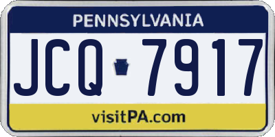 PA license plate JCQ7917