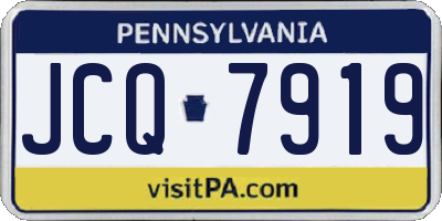 PA license plate JCQ7919