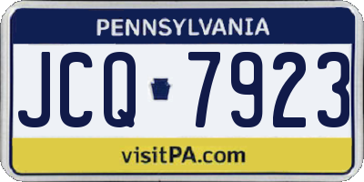 PA license plate JCQ7923