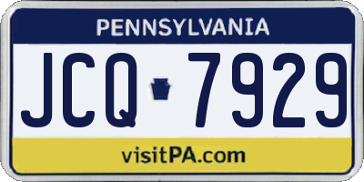PA license plate JCQ7929