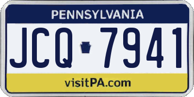 PA license plate JCQ7941