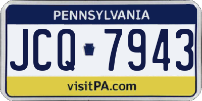 PA license plate JCQ7943