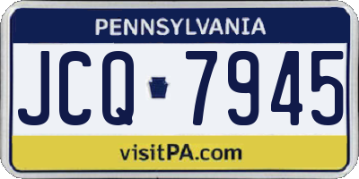 PA license plate JCQ7945