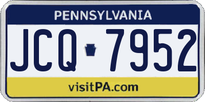 PA license plate JCQ7952