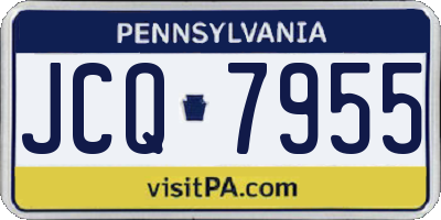 PA license plate JCQ7955