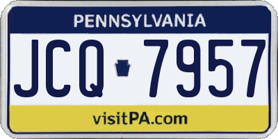 PA license plate JCQ7957