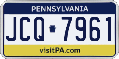 PA license plate JCQ7961
