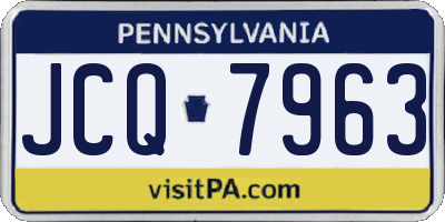 PA license plate JCQ7963