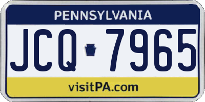 PA license plate JCQ7965