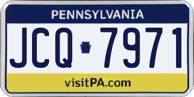 PA license plate JCQ7971