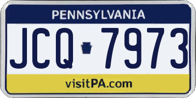 PA license plate JCQ7973