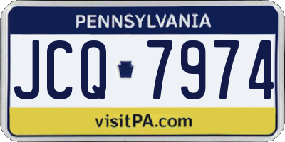 PA license plate JCQ7974